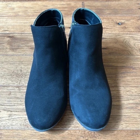 Sam Edelman Black Sparkle Shimmer Vegan Leather Ankle Boots Booties Size 5 - Picture 7 of 13